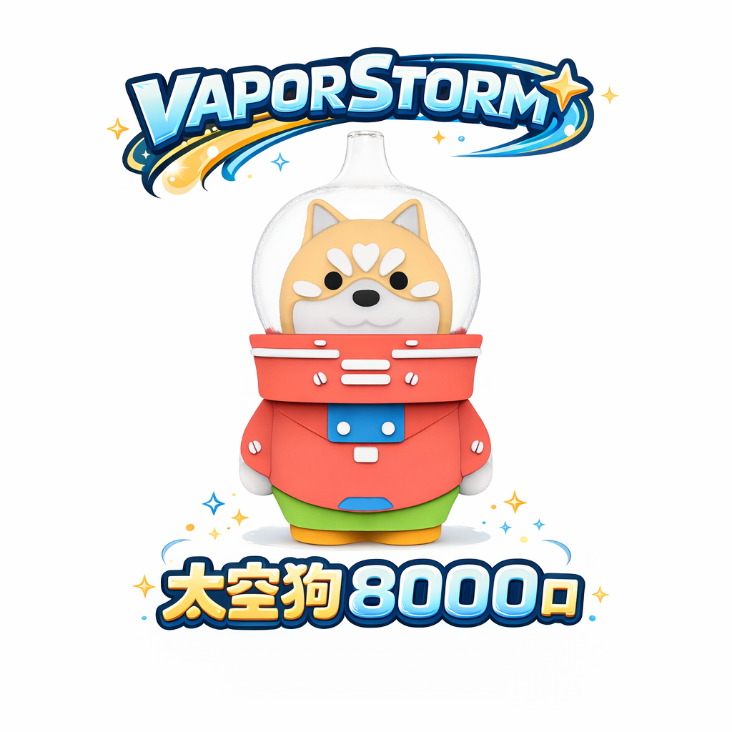 【太空狗 VAPOR STORM】8000 型潮流收藏機 獨家科幻萌寵造型 12ml 巨量油倉綻放鮮甜果韻 潮流玩家必備的吸睛神機 台灣現貨